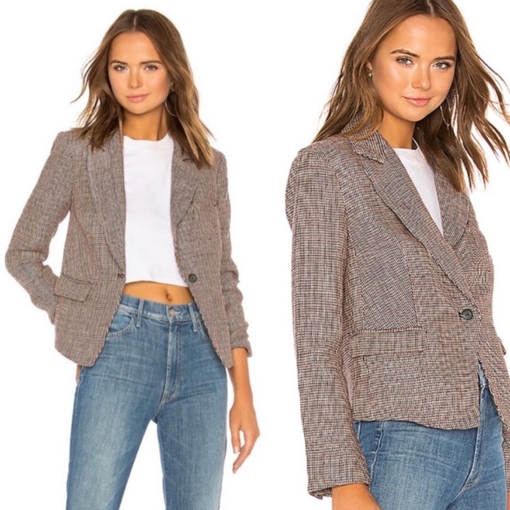 Free People linen blazer EUC sz S